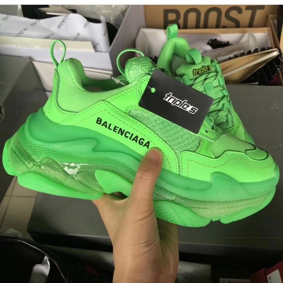 green balenciaga heels